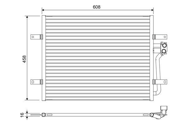 VALEO Kondensor, klimaanlæg 822654 for VW