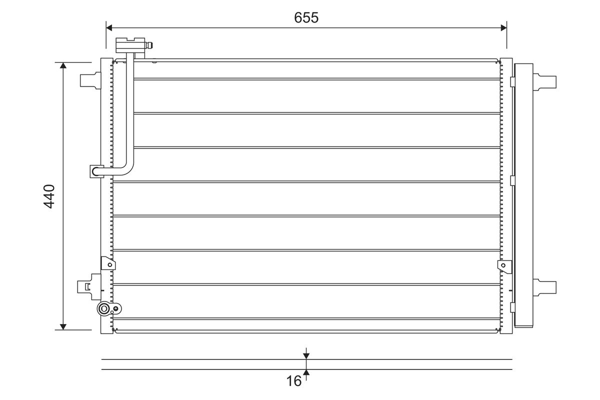 VALEO Kondensor, klimaanlæg 822657 for AUDI