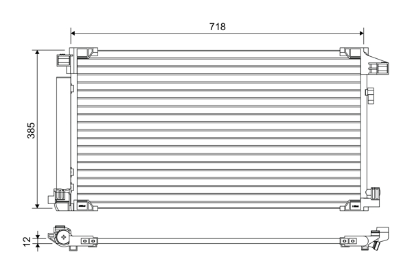 VALEO Kondensor, klimaanlæg 822658 for LEXUS TOYOTA