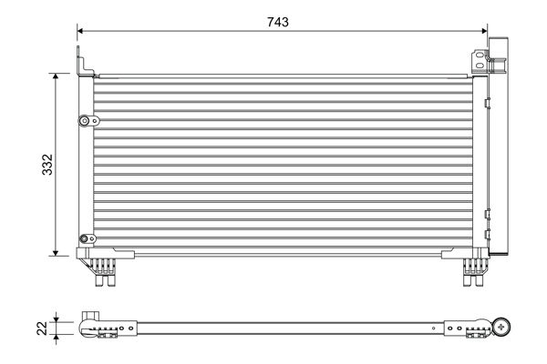 VALEO Kondensor, klimaanlæg 822661 for LEXUS