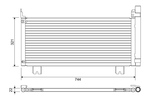 VALEO Kondensor, klimaanlæg 822651 for LEXUS