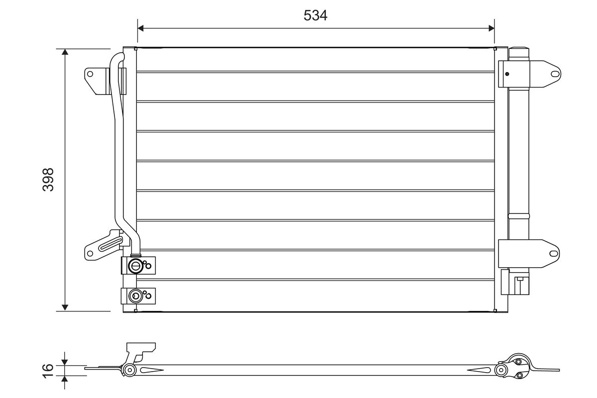 VALEO Kondensor, klimaanlæg 822751 for AUDI VW