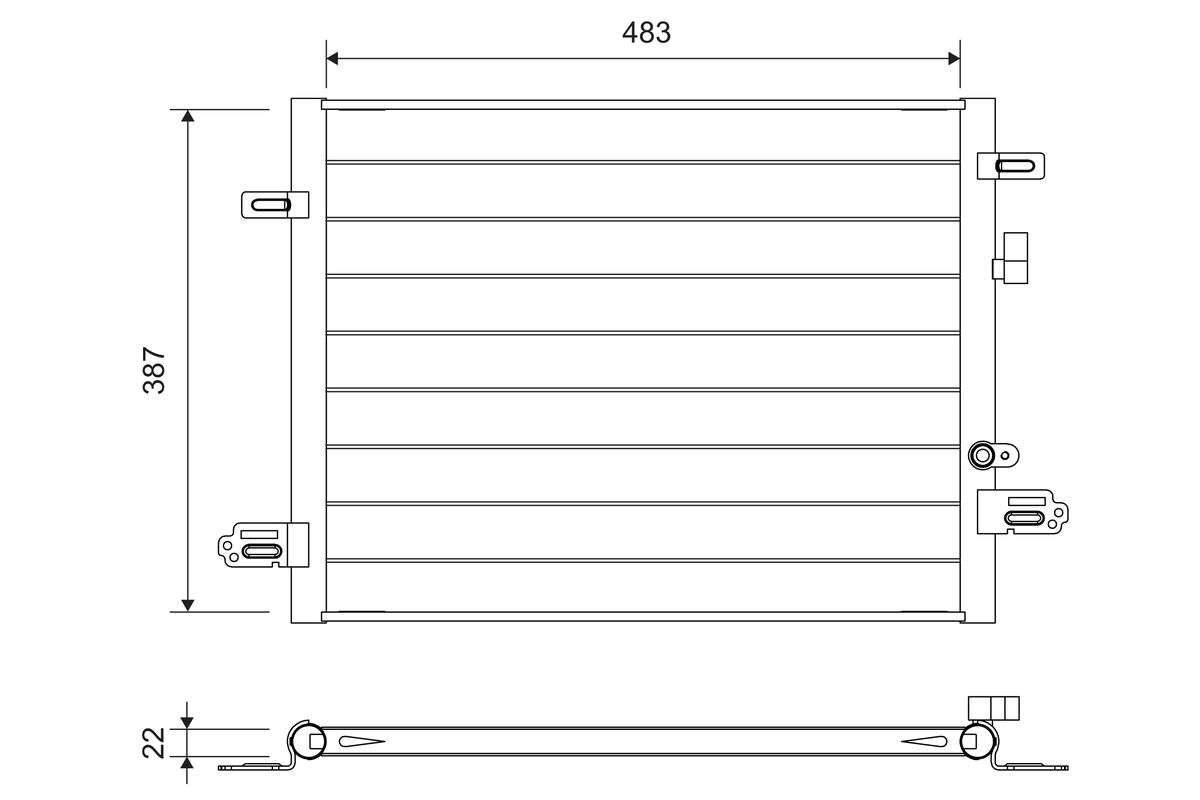 VALEO Kondensor, klimaanlæg 822754 for RENAULT