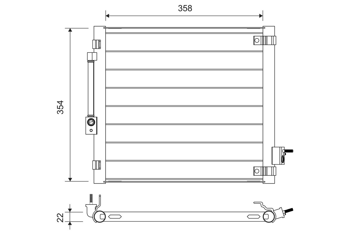 VALEO Kondensor, klimaanlæg 822759 for TESLA