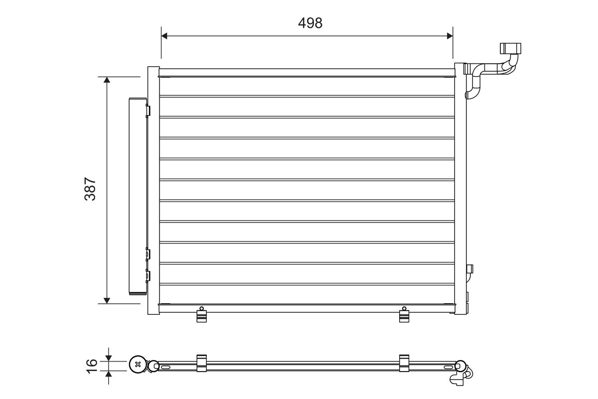 VALEO Kondensor, klimaanlæg 822763 for FORD