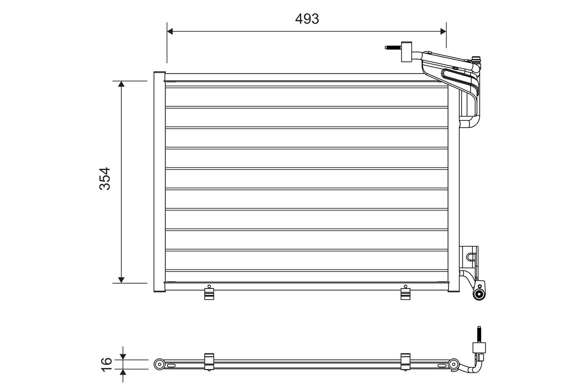 VALEO Kondensor, klimaanlæg 822762 for FORD