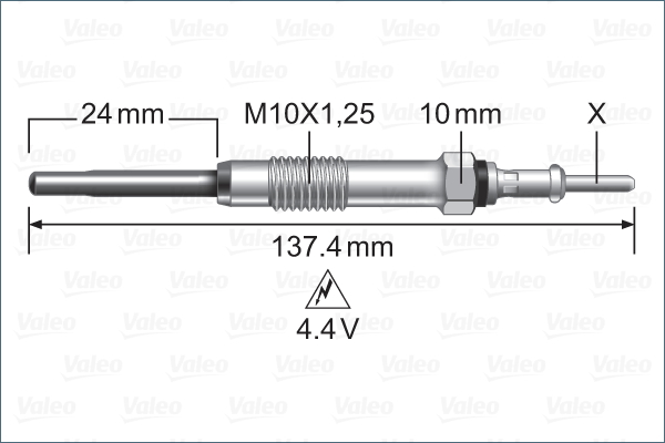 VALEO Gløderør 345226 for OPEL CHEVROLET