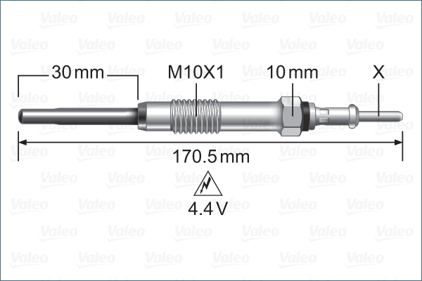 VALEO Gløderør 345247 for OPEL VAUXHALL