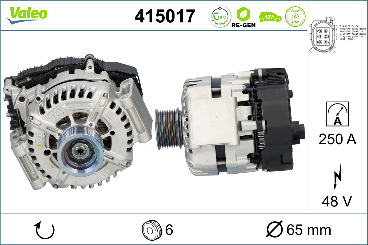 VALEO Generator, starter 415017 for AUDI