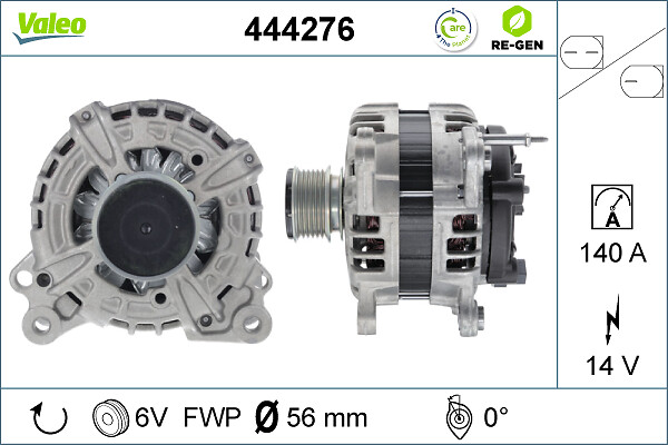 VALEO Generator 444276 for SKODA VW