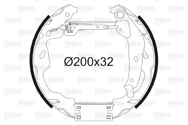 VALEO Bremsebakkesæt 554848 bagaksel for PEUGEOT CITROËN TOYOTA