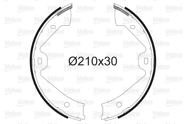 VALEO Bremsebakkesæt, parkeringsbremse 564137 bagaksel for VW PORSCHE
