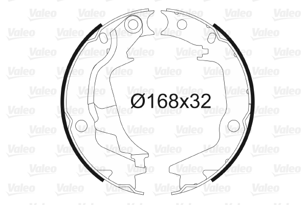 VALEO Bremsebakkesæt, parkeringsbremse 564138 bagaksel for HYUNDAI KIA