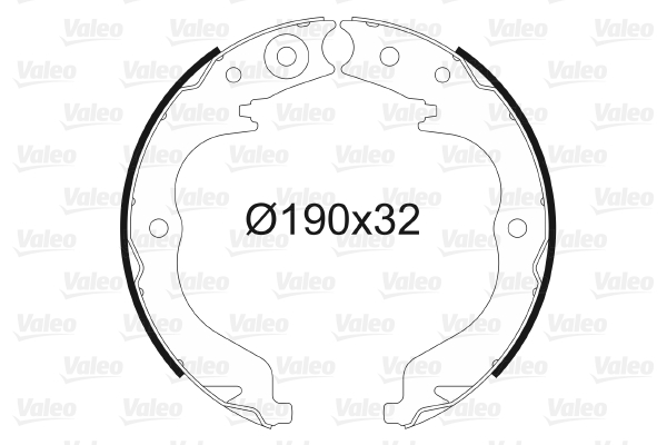 VALEO Bremsebakkesæt, parkeringsbremse 564151 bagaksel for PEUGEOT MITSUBISHI