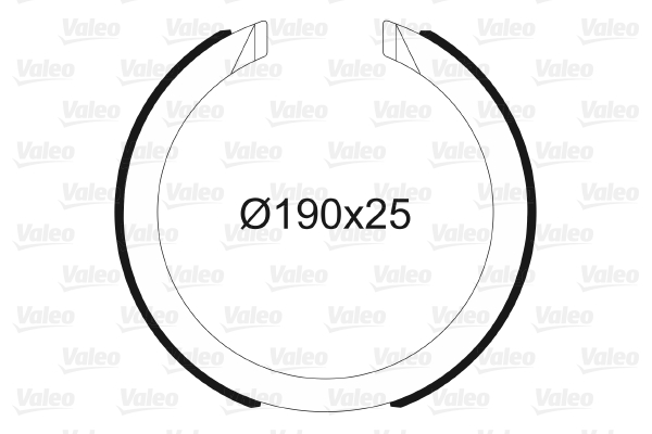 VALEO Bremsebakkesæt, parkeringsbremse 564197 bagaksel for OPEL VAUXHALL MAZDA DAEWOO