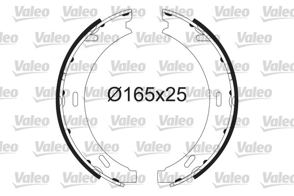 VALEO Bremsebakkesæt, parkeringsbremse 564218 bagaksel for MERCEDES-BENZ