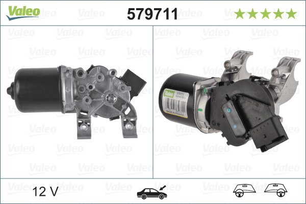 VALEO Viskermotor 579711 foran for RENAULT