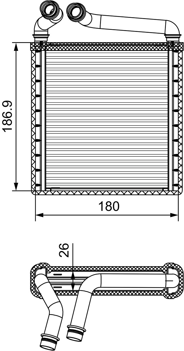 VALEO Varmeelement, kabinevarme 811500 for VW