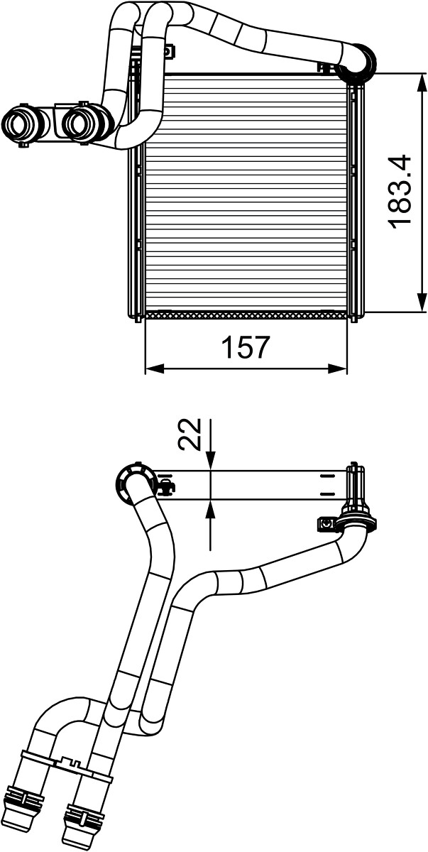 VALEO Varmeelement, kabinevarme 811536 for VW