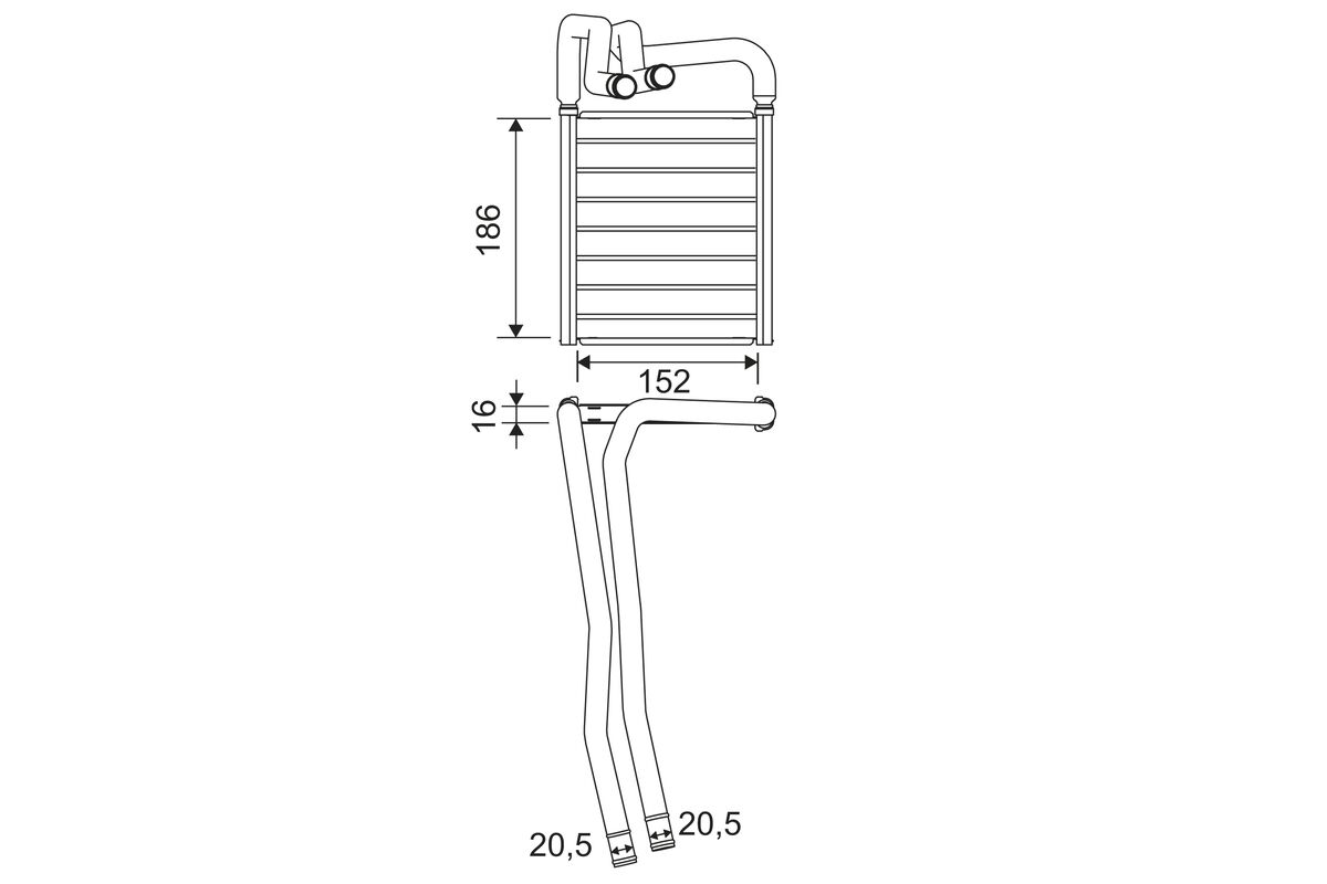 VALEO Varmeelement, kabinevarme 811605 for HYUNDAI