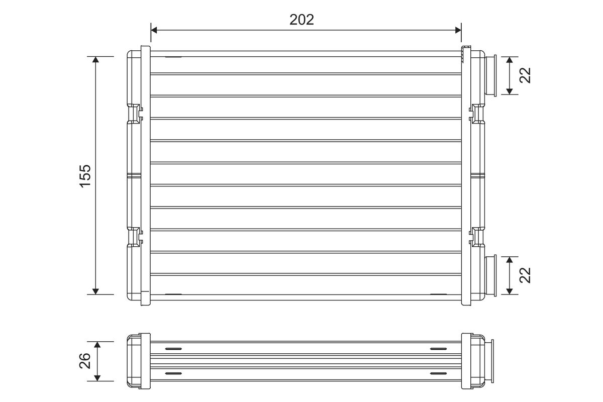 VALEO Varmeelement, kabinevarme 811636 for NISSAN