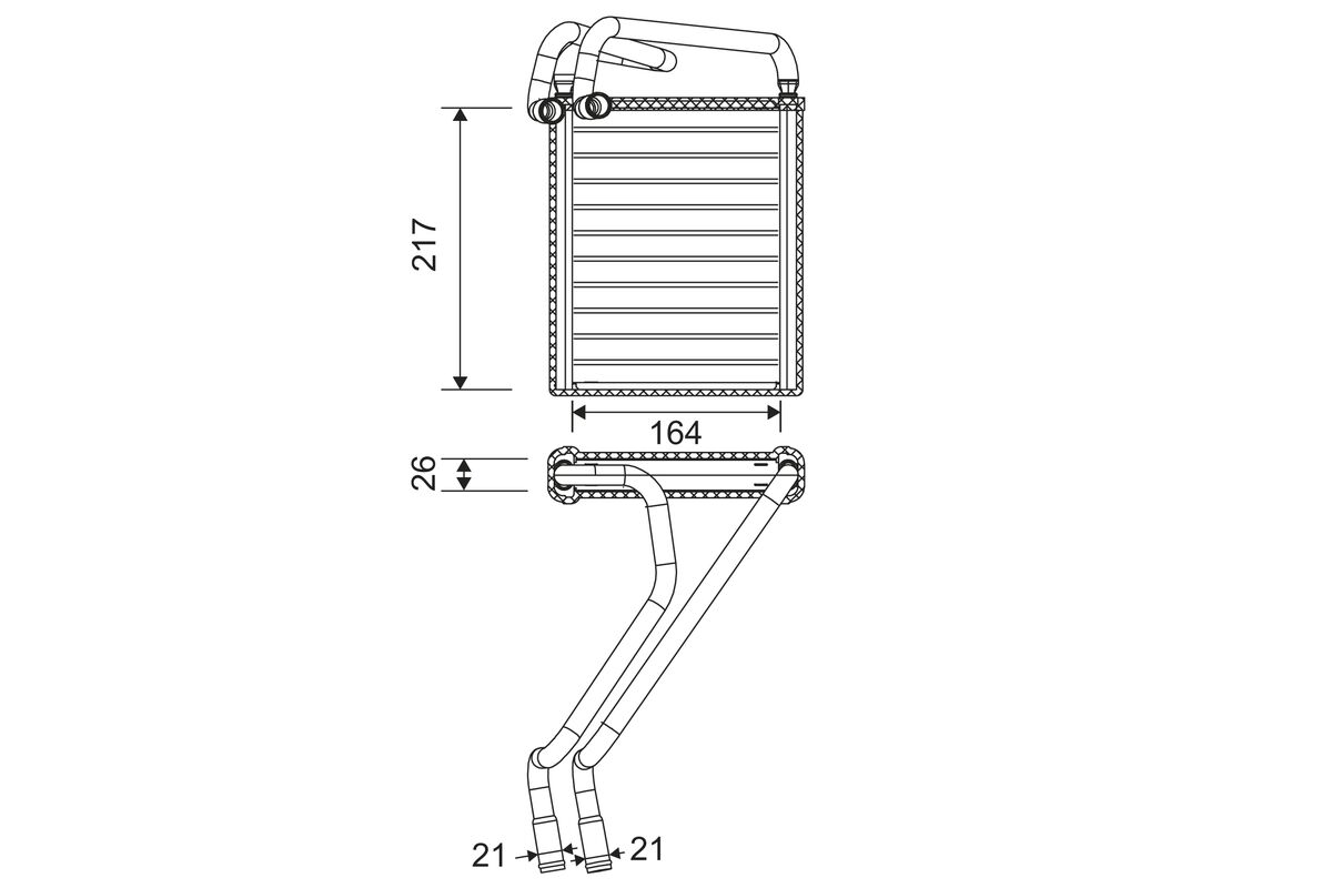 VALEO Varmeelement, kabinevarme 811653 for KIA (DYK)