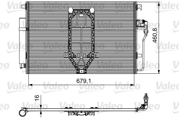 VALEO Kondensor, klimaanlæg 812502 for MERCEDES-BENZ