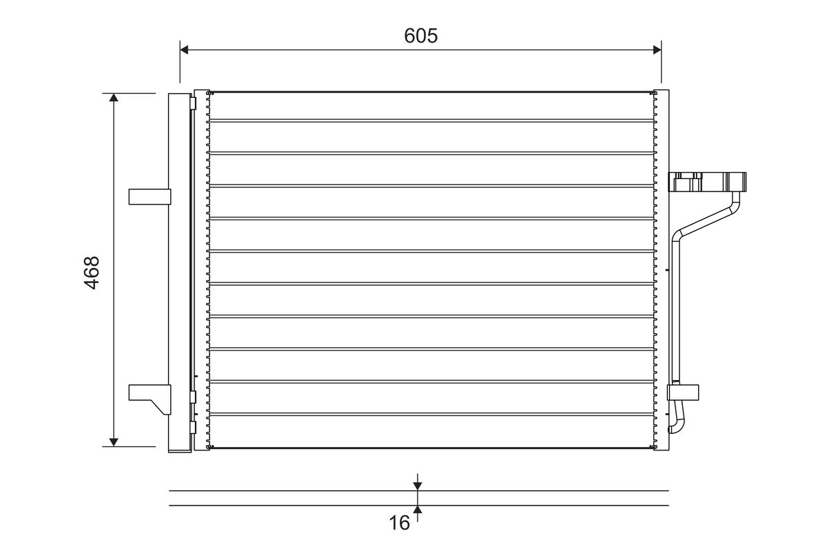 VALEO Kondensor, klimaanlæg 812877 for FORD FORD (CHANGAN)