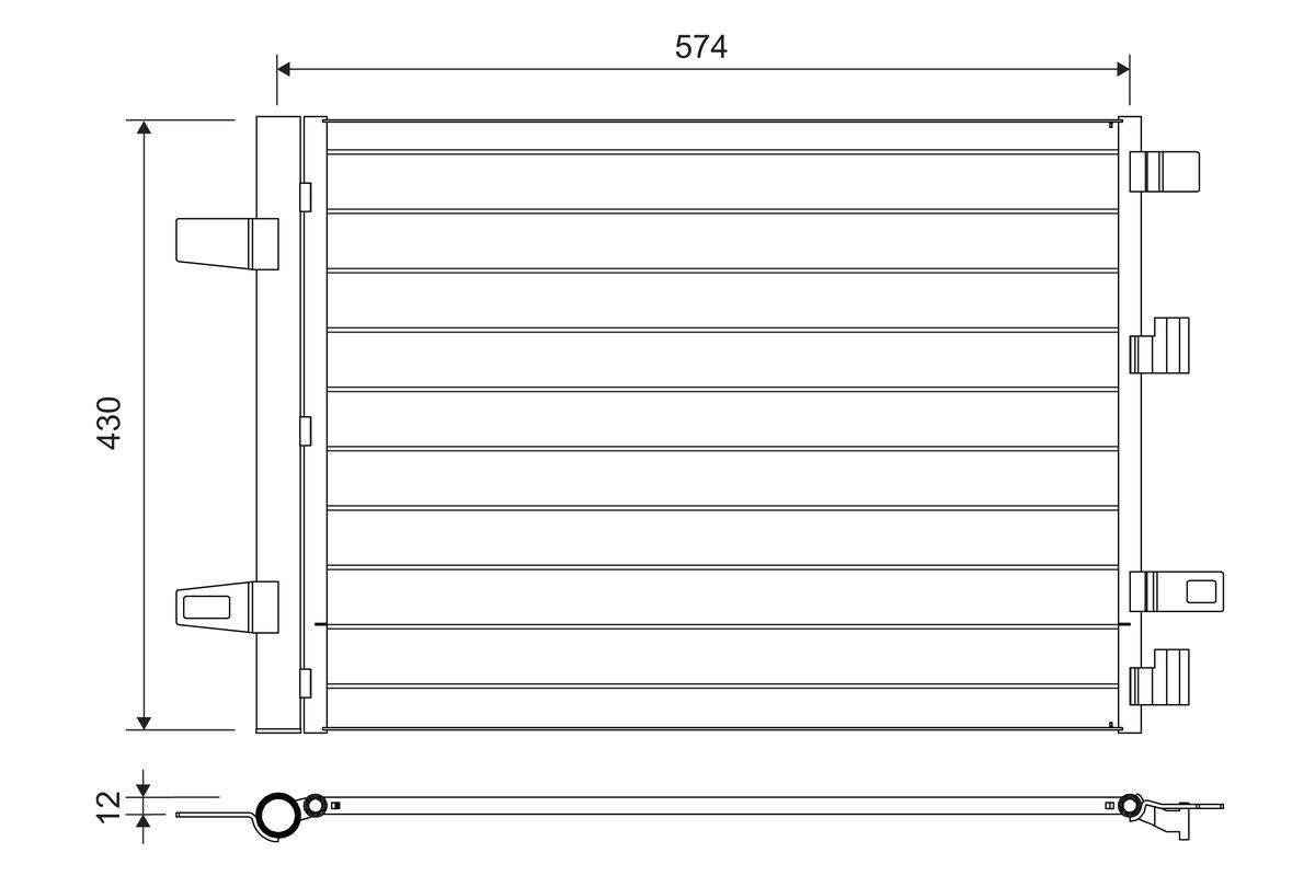 VALEO Kondensor, klimaanlæg 812883 for MERCEDES-BENZ MERCEDES-BENZ (BBDC)
