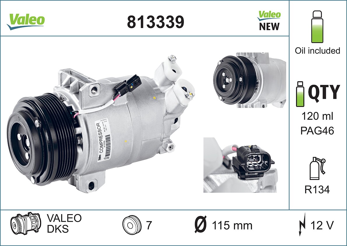 VALEO Kompressor, klimaanlæg 813339 for RENAULT