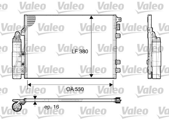 VALEO Kondensor, klimaanlæg 817661 for RENAULT