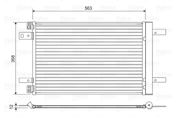 VALEO Kondensor, klimaanlæg 822550 for VAUXHALL PEUGEOT DS TOYOTA