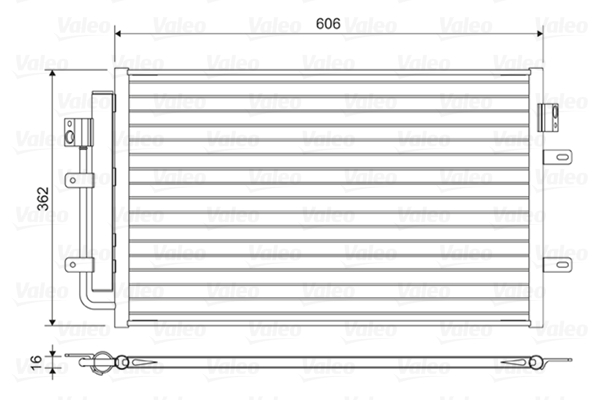 VALEO Kondensor, klimaanlæg 822551 for IVECO