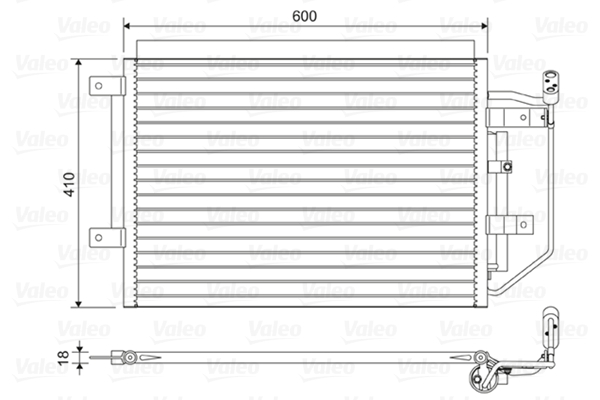 VALEO Kondensor, klimaanlæg 822556 for MITSUBISHI