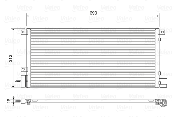 VALEO Kondensor, klimaanlæg 822576 for OPEL CHEVROLET BUICK