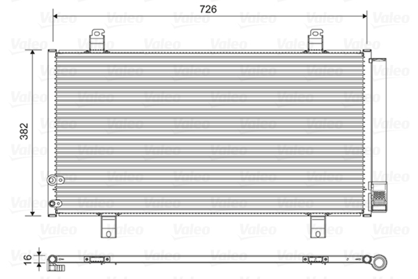 VALEO Kondensor, klimaanlæg 822580 for TOYOTA