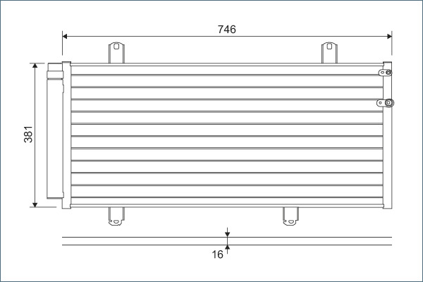 VALEO Kondensor, klimaanlæg 822584 for TOYOTA LEXUS
