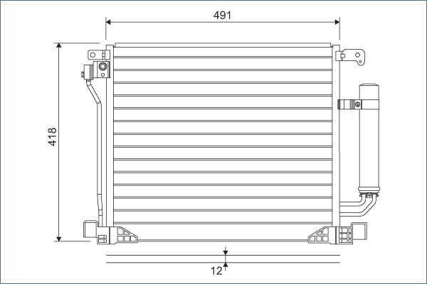 VALEO Kondensor, klimaanlæg 822587 for NISSAN