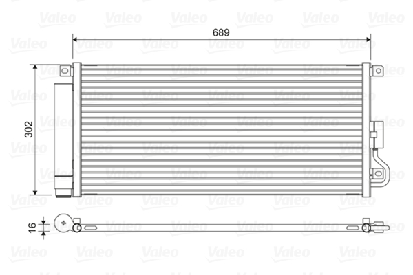 VALEO Kondensor, klimaanlæg 822592 for OPEL CHEVROLET