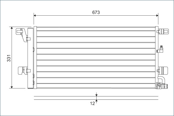VALEO Kondensor, klimaanlæg 822596 for AUDI