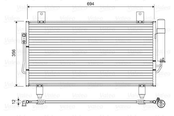 VALEO Kondensor, klimaanlæg 822599 for MITSUBISHI