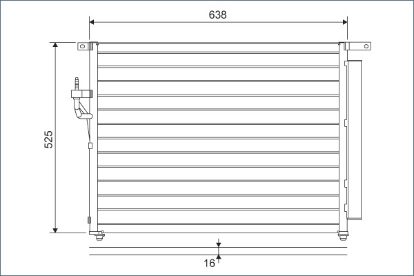 VALEO Kondensor, klimaanlæg 822603 for FORD USA FORD ASIA & OCEANIA