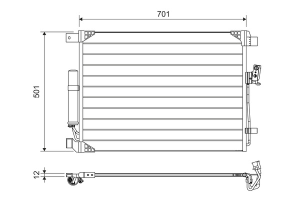 VALEO Kondensor, klimaanlæg 822605 for RENAULT