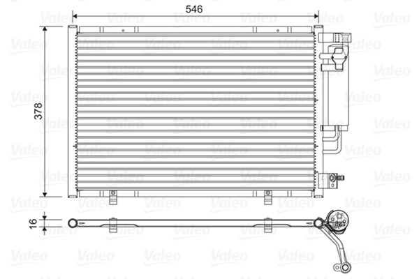 VALEO Kondensor, klimaanlæg 822613 for FORD