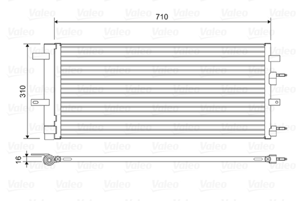 VALEO Kondensor, klimaanlæg 822618 for FORD FORD USA LINCOLN FORD (CHANGAN)