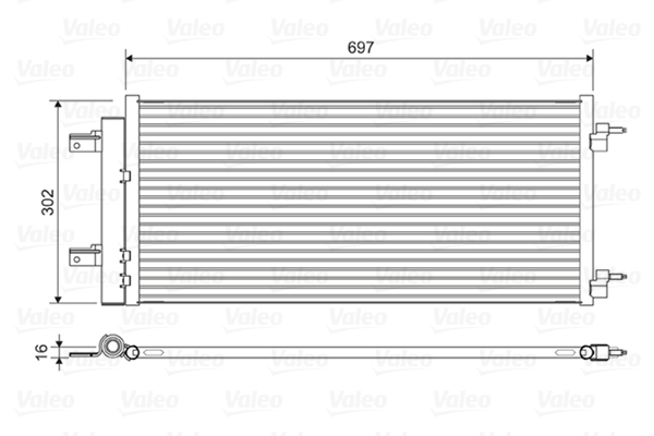 VALEO Kondensor, klimaanlæg 822626 for VAUXHALL
