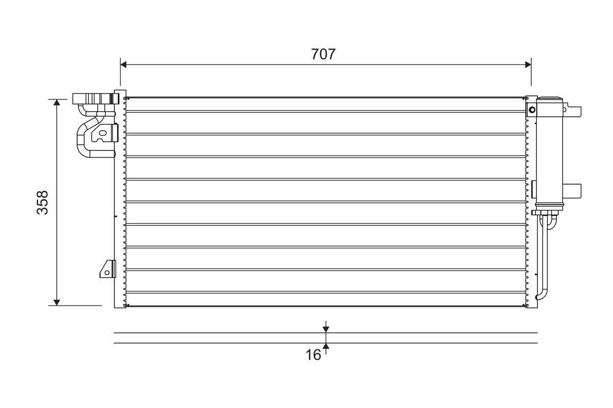 VALEO Kondensor, klimaanlæg 822690 for FORD FORD (CHANGAN)