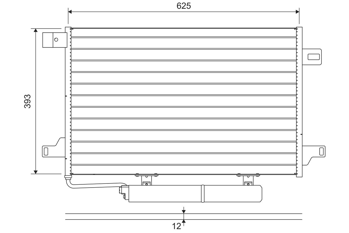VALEO Kondensor, klimaanlæg 822689 for MERCEDES-BENZ VW