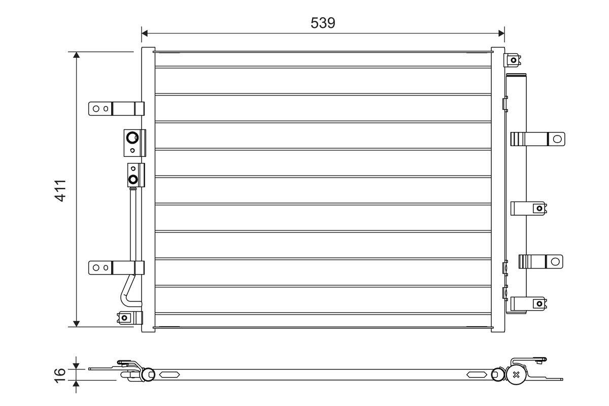 VALEO Kondensor, klimaanlæg 822700 for KIA