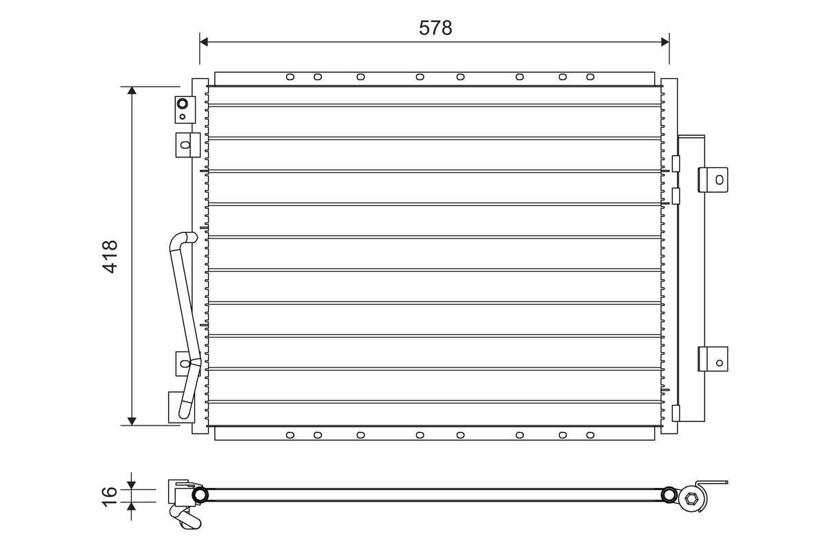 VALEO Kondensor, klimaanlæg 822712 for KIA